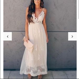 Vici boho cream dress